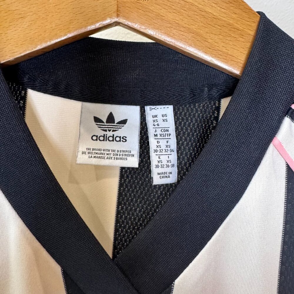Adidas Originals Summer Glow Jersey XS | Wonder White Black Crochet Flower Badge - Picture 7 of 16